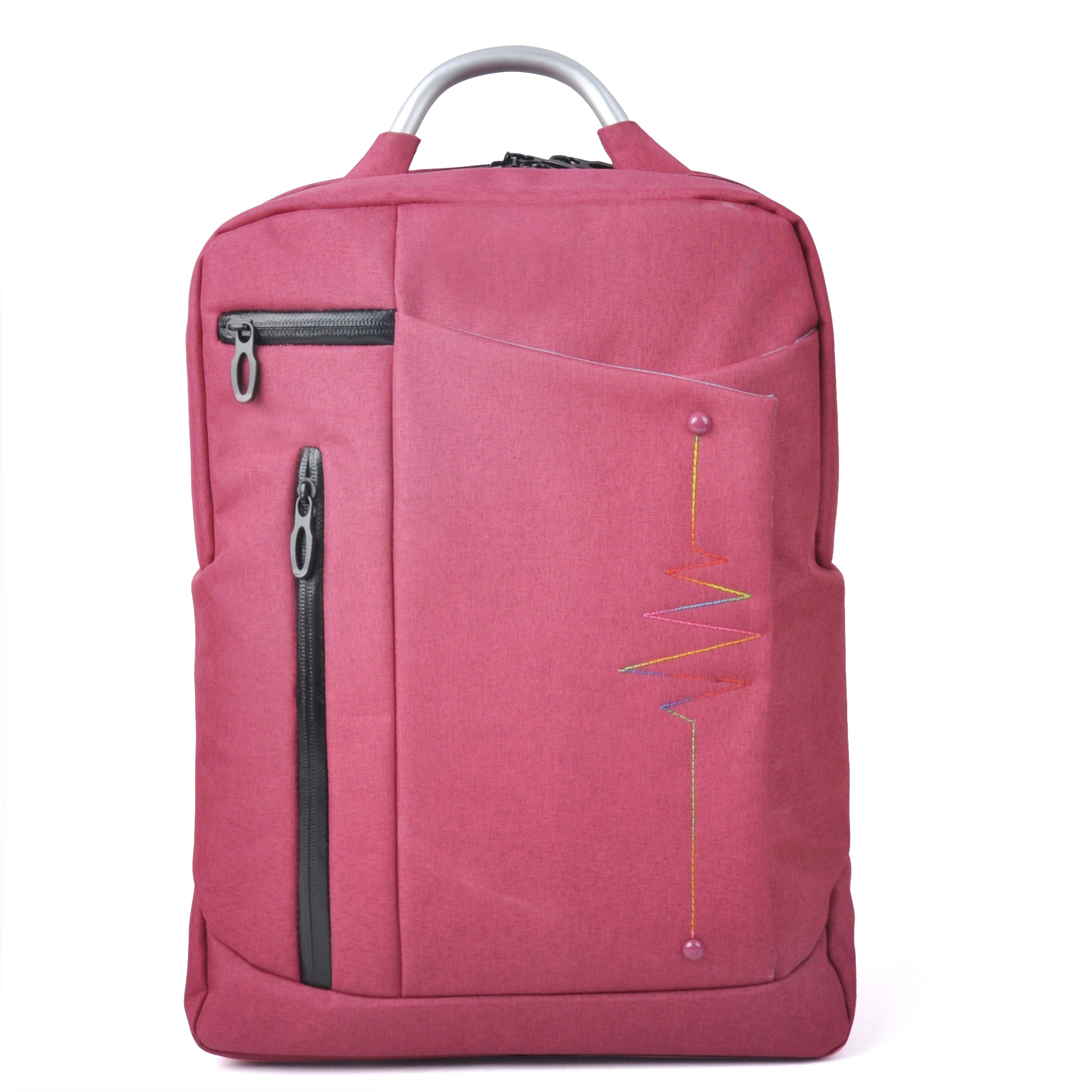 laptop backpack with aluminum gold handle