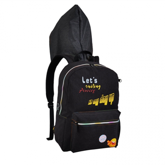 Fashionable Polyester Trendy School Backpack With Hat