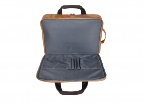 PU Earth Grain 15.6 Inch Laptop Carry Handbag