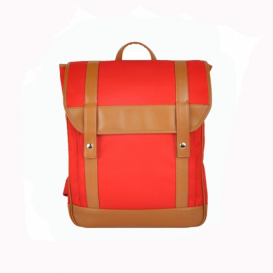 Leisure Nylon And PU  Large Soft Backpack