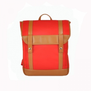 Leisure Nylon And PU  Large Soft Backpack
