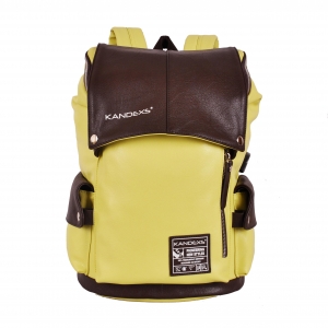 Trendy Multi-function PU Leather School Backpack Bag